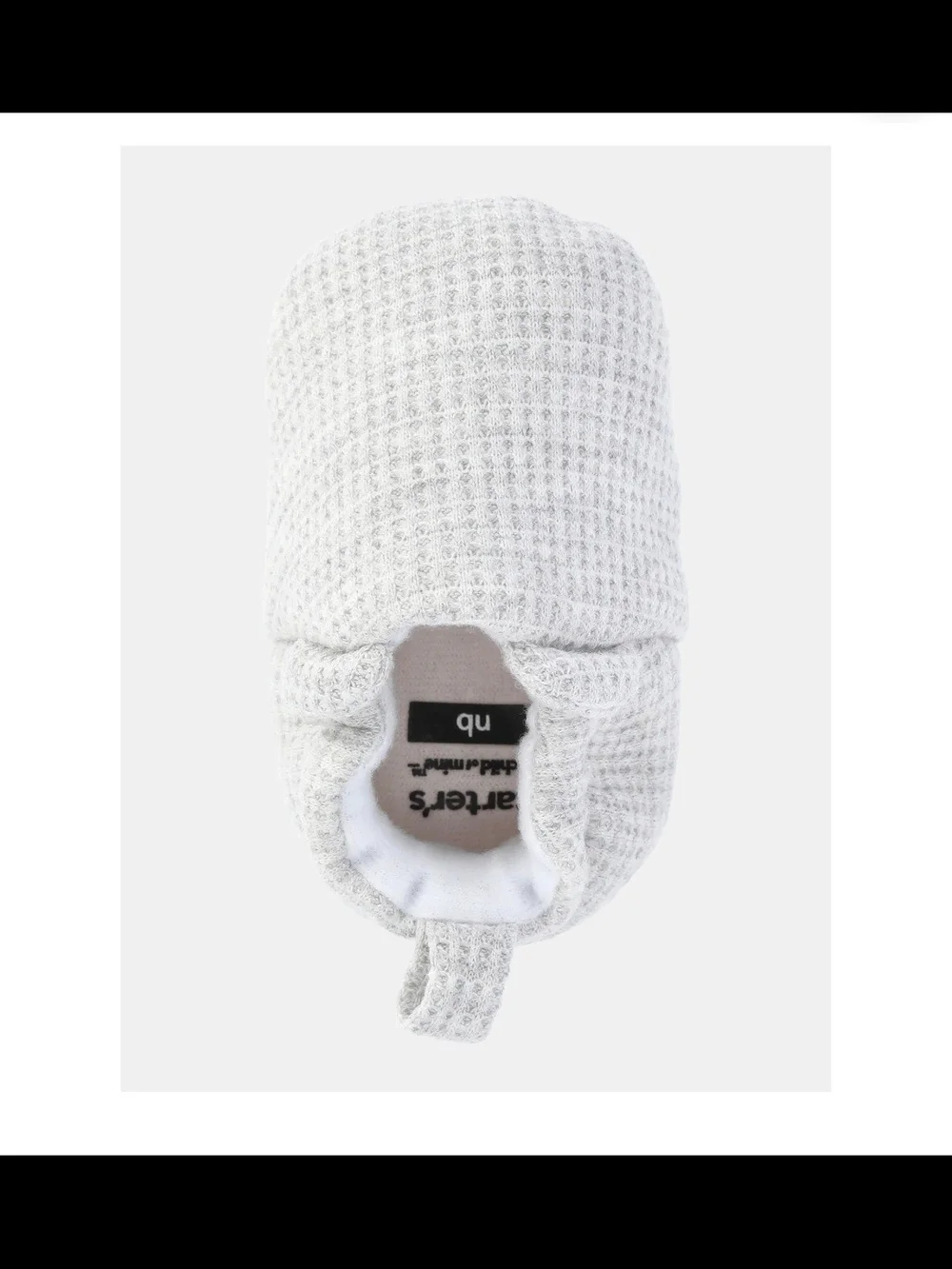 NWT Carter’s Child of Mine Baby Waffle Knit Slippers Gray Newborn NB